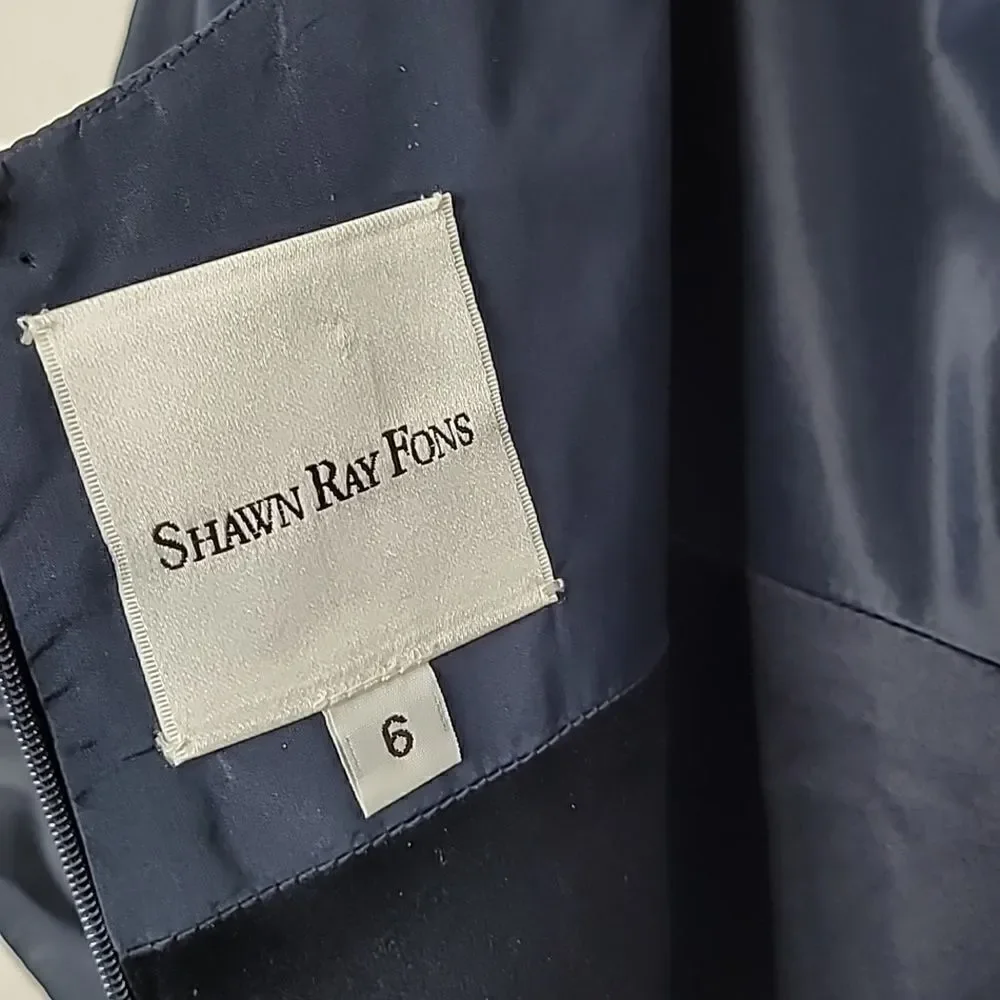 ‎Shawn Ray Fons Silk Ruffled Pleat Dress Size 6